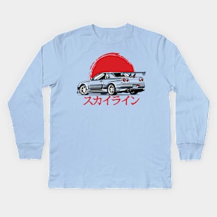 NISSAN GTR R34 Kids Long Sleeve T-Shirt